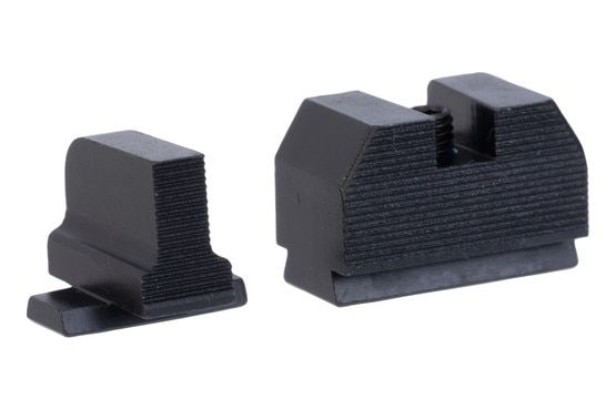 Blacked out optic height sight set for Sig Sauer handguns.